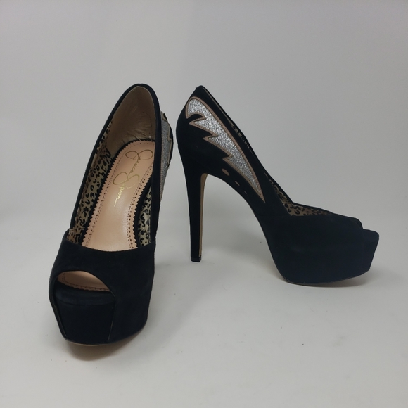 Jessica Simpson CALYPSO Leather Platform Stilettos - Picture 5 of 8